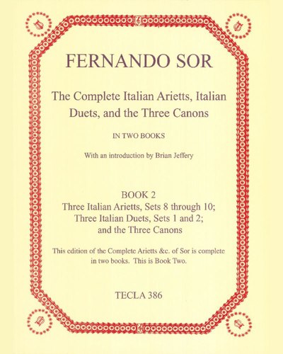 The Complete Italian Arietts, Duets, and the Three Canons, Book 2