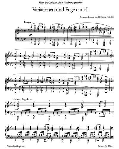 Variationen und Fuge op. 22 Busoni-Verz. 213