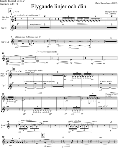 Trumpet 1 in C & Trumpet 2 in C/Piccolo Trumpet in Bb