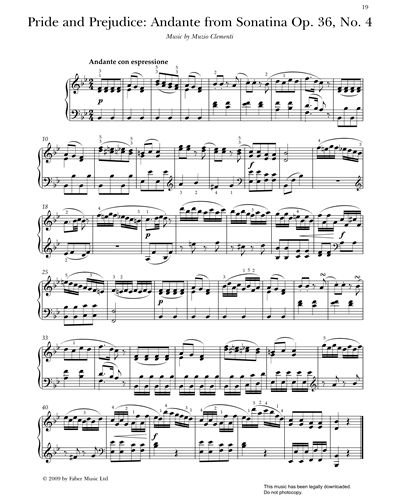Andante from Sonatina Op.36, No.4