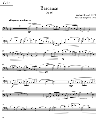 Fauré: Berceuse, Op. 16