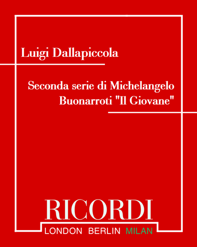 Seconda serie di Michelangelo Buonarroti "Il Giovane"