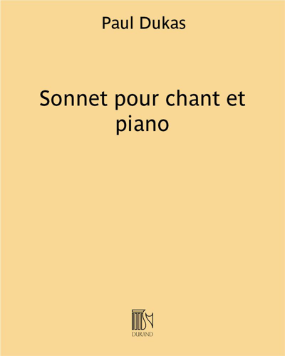 Sonnet pour chant et piano
