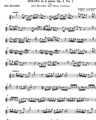 Sonate in d op. 3 Nr. 1