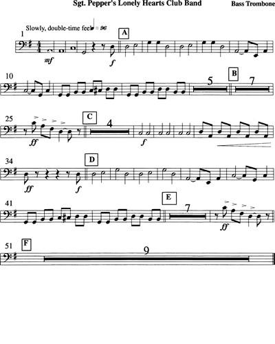 Sergeant Pepper's Lonely Hearts Club Band Bass Trombone Sheet Music by Paul  McCartney | nkoda