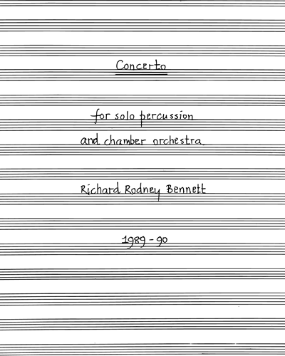 Concerto for Solo Percussion and Chamber Orchestra