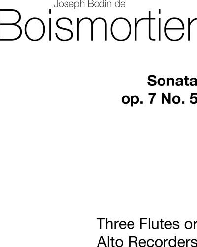 Sonata for Three Flutes, op. 7/5