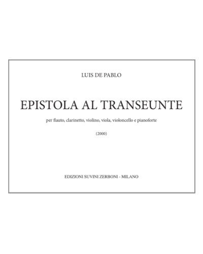 Epistola al transeunte