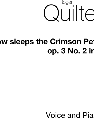 Now Sleeps the Crimson Petal, op. 3/2