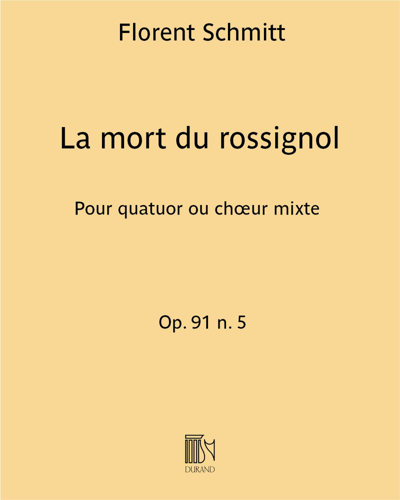 La mort du rossignol (extrait n. 5 d' "En bonnes voix") Op. 91