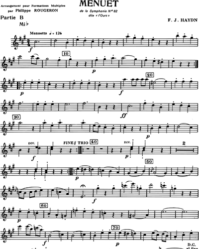 Menuet (de la "Symphonie n. 82")