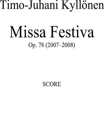Missa Festiva, op. 78