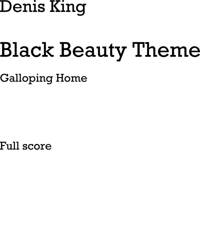 Black Beauty Theme (Galloping Home)