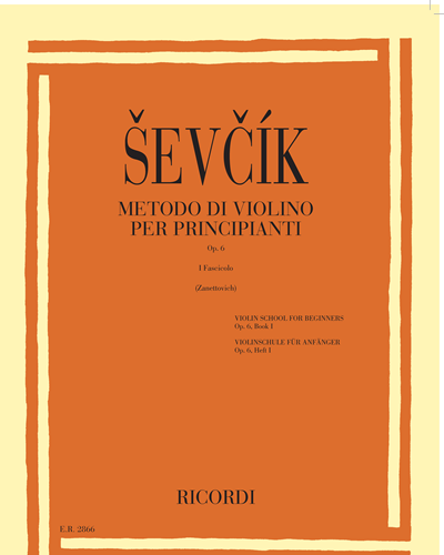 Metodo di violino per principanti Op. 6 - I Fascicolo