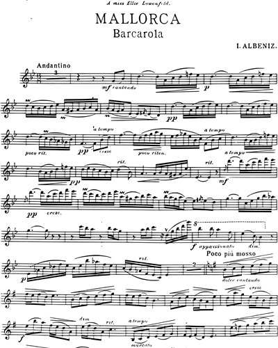 Mallorca (Barcarola), Op. 202 - Para violín y piano