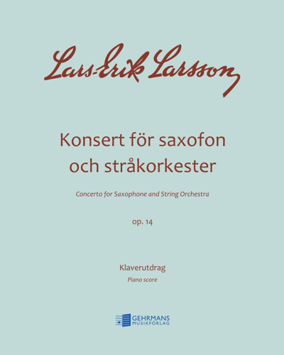 Concerto for Saxophone and String orchestra
