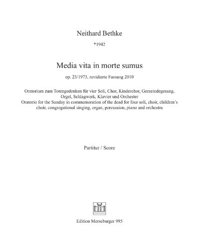 Media vita in morte sumus, op. 23