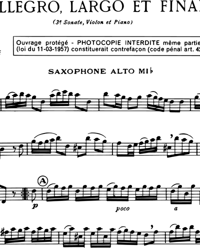 Allegro, Largo et Finale, Op. 1