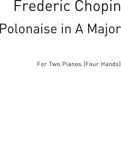 Polonaise in A Major for Two Pianos