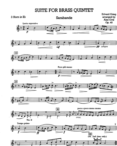 Suite for Brass Quintet, Op. 40