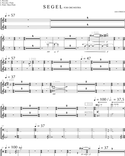 Piccolo 1 & Flute/Piccolo 2 & Flute/Bass Flute 3