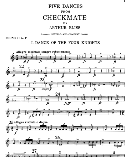 Prologue and Five Dances (from the Ballet "Checkmate")