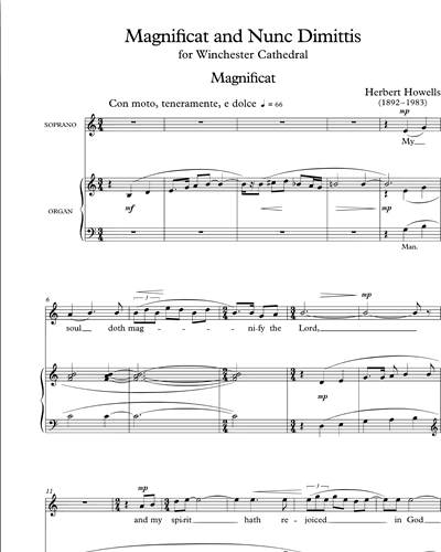 "Magnificat" & "Nunc Dimittis" (Winchester)