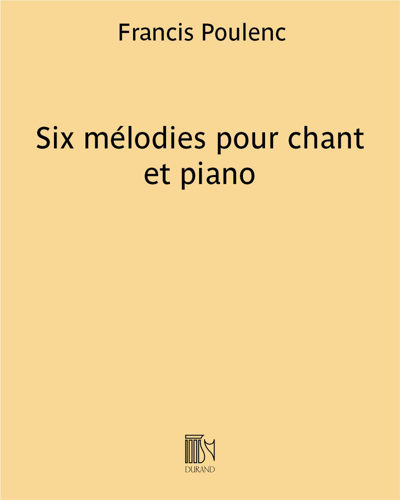 Six mélodies pour chant et piano