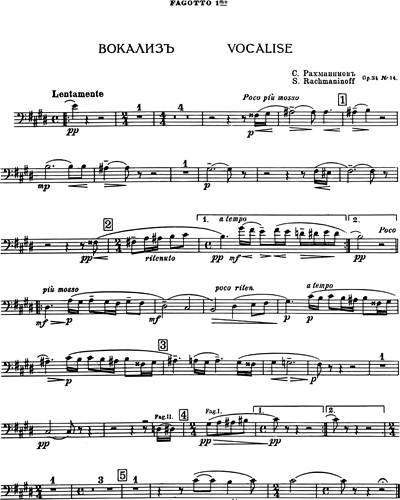 Vocalise, op. 34 No. 14