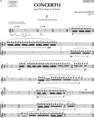 Concerto pour flûte, harpe & orchestre Op. 47