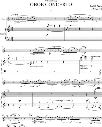 Oboe Concerto Cello Sheet Music by Judith Weir | nkoda