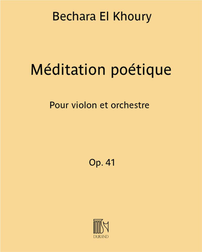 Méditation poétique Op. 41