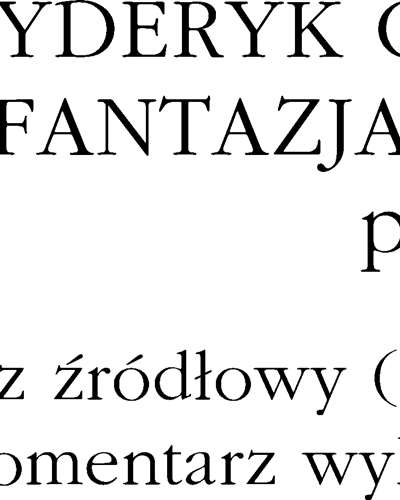 Fantasia on Polish Airs for Piano and Orchestra, op. 13 (National Edition)