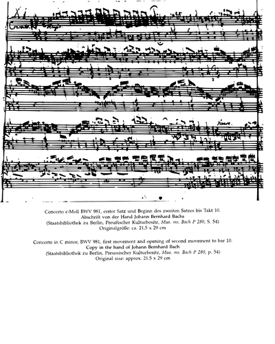 Keyboard Arrangements of Works by Other Composers II BWV 978-984