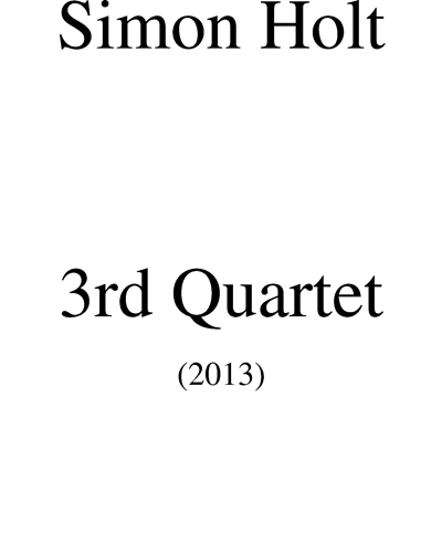 3rd Quartet