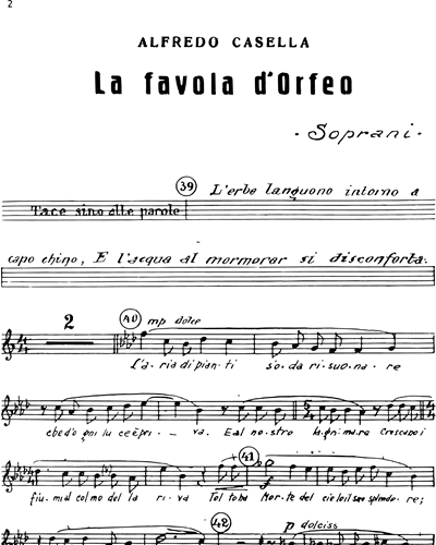 Favola Di Orfeo Bassoon Sheet Music By Alfredo Casella Nkoda