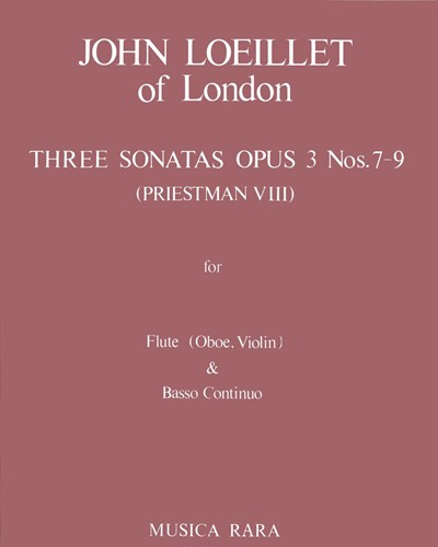 6 Sonaten aus op. 3, Nr. 7 - 9
