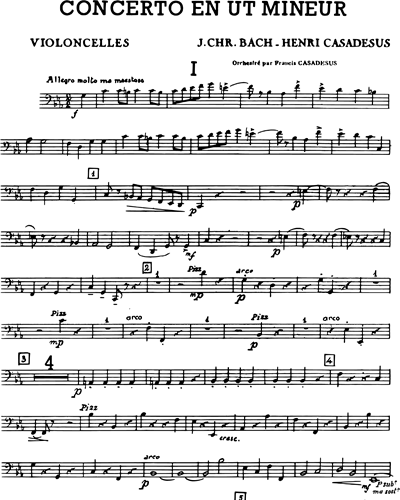 Concerto en Ut mineur - Pour violoncelle et orchestre