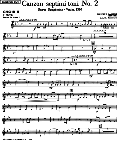 [Choir 2] Horn in F (Trumpet Alternative)