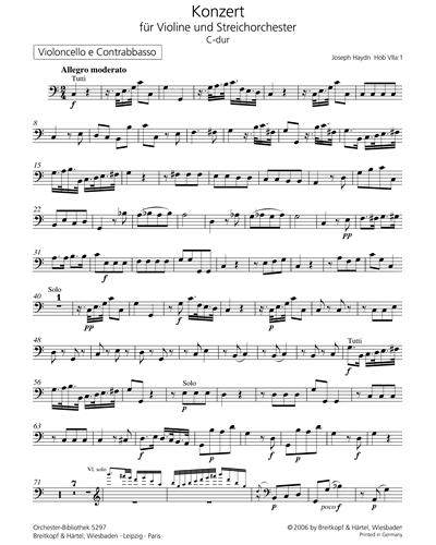 Violinkonzert C-dur Hob VIIa:1