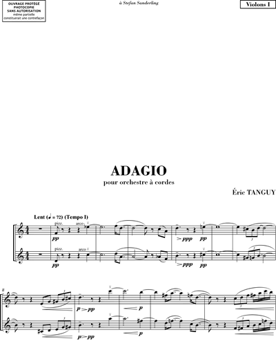 Adagio pour orchestre à cordes