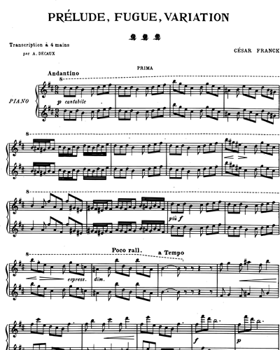 Prélude, fugue, variation Op. 18