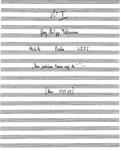 Georg Philipp Telemann: Deus, judicium tuum - Sheet music