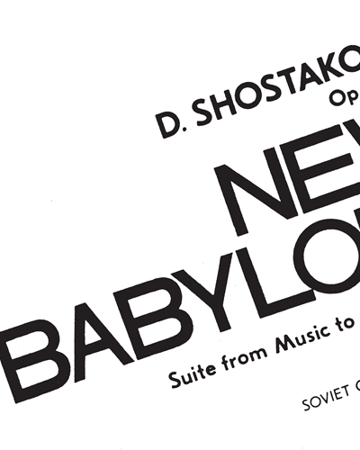 New Babylon: Suite, op. 18a