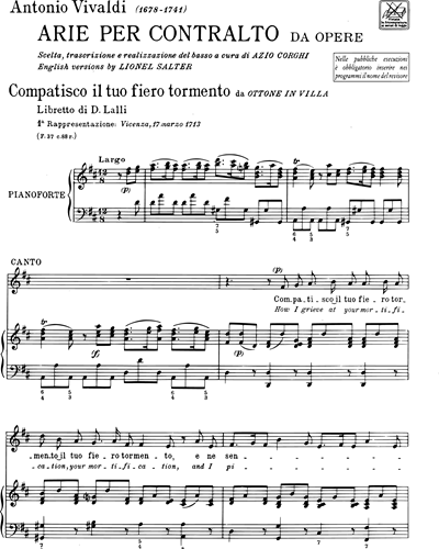 Arie per contralto (mezzosoprano) da opere