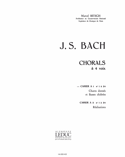 Chorals à 4 Voix Vol. A1 No. 1 à 24