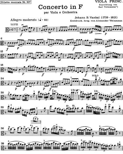 Concerto for Viola in F major