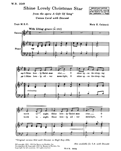Unison Chorus & Descant & Piano