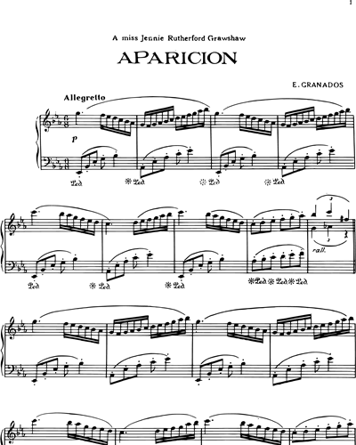 Aparición - Para piano