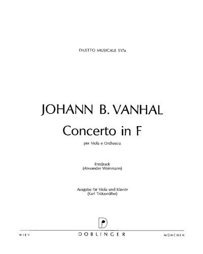 Concerto for Viola in F major